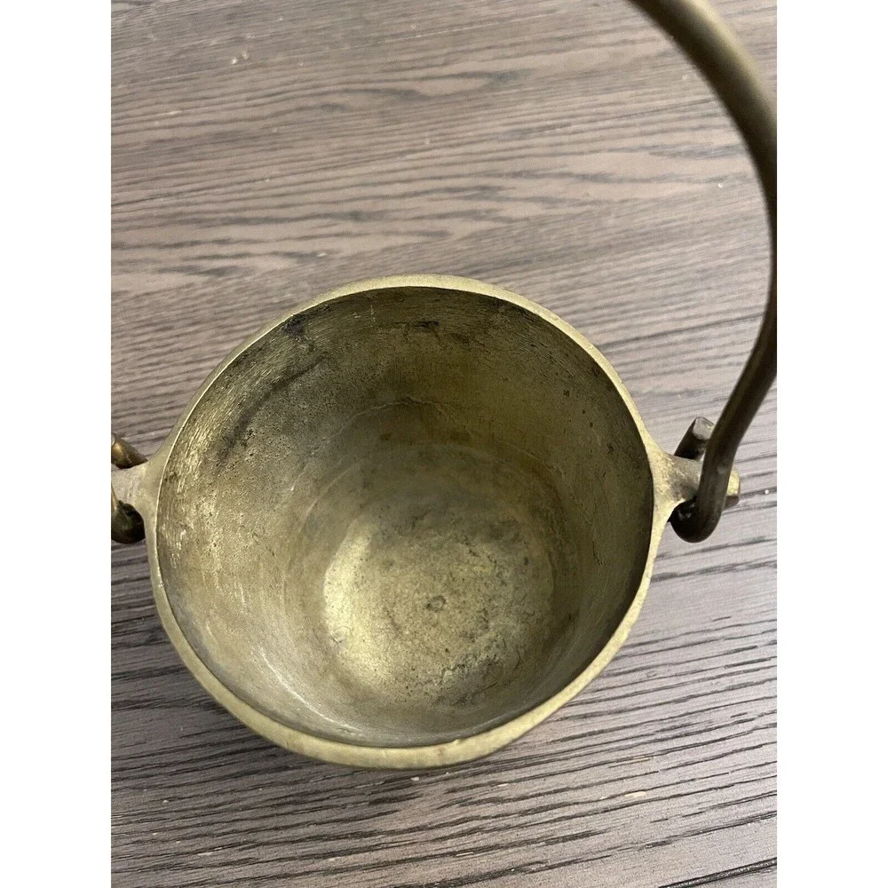 Vintage Heavy Solid Brass FireStarter Kerosene Smudge Pot